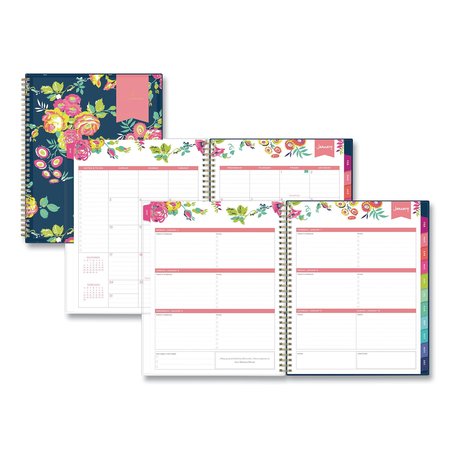BLUE SKY Day Designer CYO Weekly/Monthly Planner, 11 x 8 1/2, Navy/Floral, 2020 BLS103617